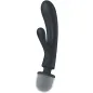 Preview: Black vibrator with two arms and rounded base on a white background.