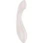 Preview: Beigefarbener, gebogener Vibrator mit glatter Oberfläche und Bedienelementen an der Seite.