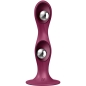 Preview: Double Ball-R Silikondildo Granat | Satisfyer