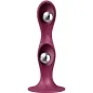 Preview: Double Ball-R silicone dildo garnet – Satisfyer