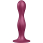 Preview: Double Ball-R Silikondildo Granat | Satisfyer