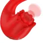 Preview: Mia - Selena Stimulator Vibrating + Flaps Red
