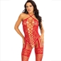 Preview: Bodystocking Halshalter Rote Herzen Rot | Leg Avenue