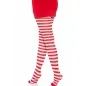 Preview: Gestreifte Strumpfhose Weiss / Rot – Leg Avenue