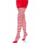 Preview: Gestreifte Strumpfhose Weiss / Rot – Leg Avenue
