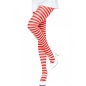 Preview: Gestreifte Strumpfhose Weiss / Rot | Leg Avenue