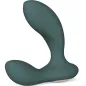 Preview: Dunkelgrüner, ergonomisch geformter Prostatastimulator mit glatter Oberfläche, seitlich abgebildet.