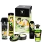 Preview: Shunga erotic set with massage oil, lubricant, candle and packaging, inspired by traditional Japanese art.