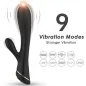Preview: Black vibrator with 9 vibration modes, luminous tip, text: "Stronger Vibration", symbols for vibration patterns.