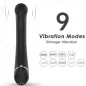 Preview: Black vibrator with 9 vibration modes, stronger vibration, graphic representation of the modes.