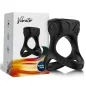 Preview: Black silicone vibrator ring in front of packaging with the word "Vibrator" and a colorful design.