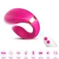 Preview: Rosa Vibrator mit Fernbedienung, ergonomisches Design, 9 Modi, wasserdicht, magnetisch aufladbar, leise, CE-zertifiziert.