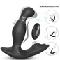 Preview: Black massage device with remote control, 360-degree rotation, application diagrams for different body areas.