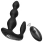 Preview: Black, wavy massager with remote control, suitable for intimate applications.