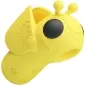 Preview: Yellow, bee-shaped silicone case with large black eyes and antennas, suitable for electronic devices.