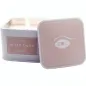 Preview: Rosa Massagekerze "After Dark" von Eye of Love mit abgenommenem Deckel, quadratische Form.