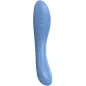 Preview: Blauer, ergonomisch geformter Vibrator mit Bedienelementen auf der Vorderseite.