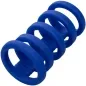 Preview: Blauer, spiralförmiger Gummigegenstand mit mehreren Ringen, die miteinander verbunden sind.
