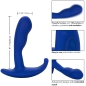 Preview: Gebogener Analstimulator & Vibrator Blau | Admiral