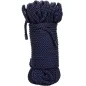 Preview: Dark blue, coiled rope with a twisted pattern, standing upright.
