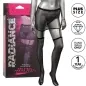 Preview: Black garter belt skirt with rhinestones, packaging and plus-size details, hand wash, 1 year warranty.