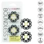 Preview: Verpackung von CalExotics Boundless Nipple Grips, schwarz mit gelben Details, nicht durchdringend, verstellbar, 1 Jahr Garantie.