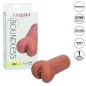 Preview: Verpackung und Produkt eines braunen Masturbators mit der Aufschrift "Boundless" und Eigenschaften wie "Ultra Soft".