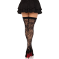 Preview: Wild Roses Net Stocks Schwarz | Leg Avenue