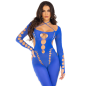Preview: Reckless Ankle Bodystocking Königlich Blau | Leg Avenue