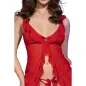 Preview: Babydoll & Thong Ouvert Red L/Xl – Chili rose