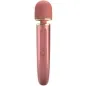 Preview: Pink massage wand with textured head and gold accents, side controls visible.