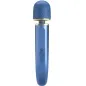 Preview: Blue massage wand with gold accents and control buttons on the handle.