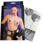Preview: Cr 4662 Nipplepatches Silber & Schwarz – Chilirose
