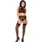 Preview: Majalesa Bh + Strumpfgürtel + Slip Schwarz L/Xl – Livco Corsetti Fashion