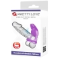 Preview: Vibrant Penis Ring 7 Vibrationen Lila Silikon | Pretty Love
