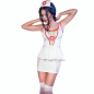 Preview: Cr 4160 Kostüm Krankenschwester Top & Rock S/M | Chilirose