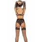 Preview: Pojzon Lc 90670 BH + Strumpfgürtel + Strümpfe + Höschen Schwarz | Livco Corsetti Fashion