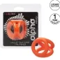 Preview: Packaging of an orange Alpha ring made of liquid silicone with a 1-year warranty.