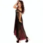 Preview: Woman in a transparent black dress with a lace top and high heels, posing sideways, hand in hair.