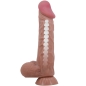 Preview: Realistischer Sliding Skin Dildo Mit Saugnapf Braun 24cm | Pretty Love