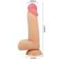 Preview: Realistischer Sliding Skin Dildo Mit Saugnapf Hautfarben 20,6cm | Pretty Love