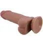 Preview: Realistischer Sliding Skin Dildo Mit Saugnapf Braun 19,4cm – Pretty Love