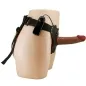 Preview: Starks Multi-Speed Harness Dildo 17,5cm Braun – Pretty Love