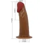 Preview: Starks Multi-Speed Harness Dildo 17,5cm Braun – Pretty Love