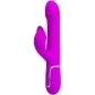 Preview: Lila Vibrator mit zwei Armen, einer für innere und einer für äußere Stimulation, auf weißem Hintergrund.