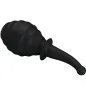 Preview: Black, ribbed rubber pump with a long, narrow spout, on a white background.