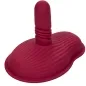 Preview: Red, textured silicone object with a rounded tip and wavy base.