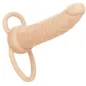 Preview: Fleischfarbener Dildo mit zwei Ringen, realistische Textur.
