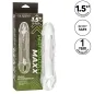 Preview: Packaging and transparent penis attachment "Performance Maxx" with 1.5 inch extension, body-friendly, 1 year warranty.