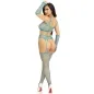 Preview: Crop Top Stockings and Gloves Blue – Leg Avenue